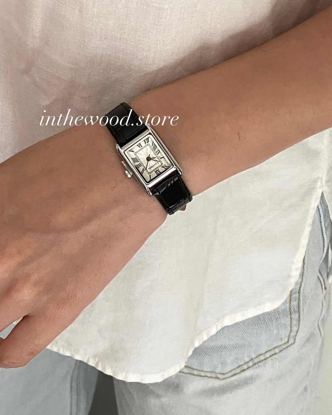 Mini Roma Square Watch-Silver