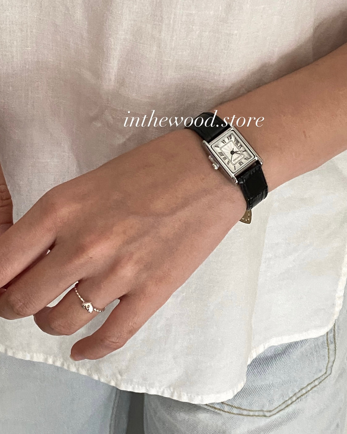 Mini Roma Square Watch-Silver