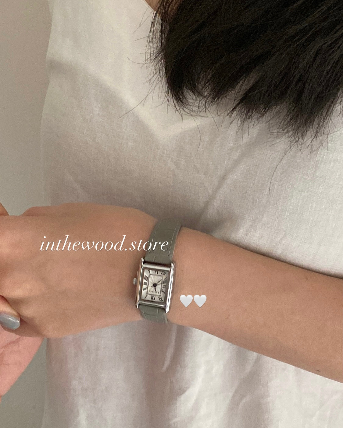 Mini Roma Square Watch-Silver