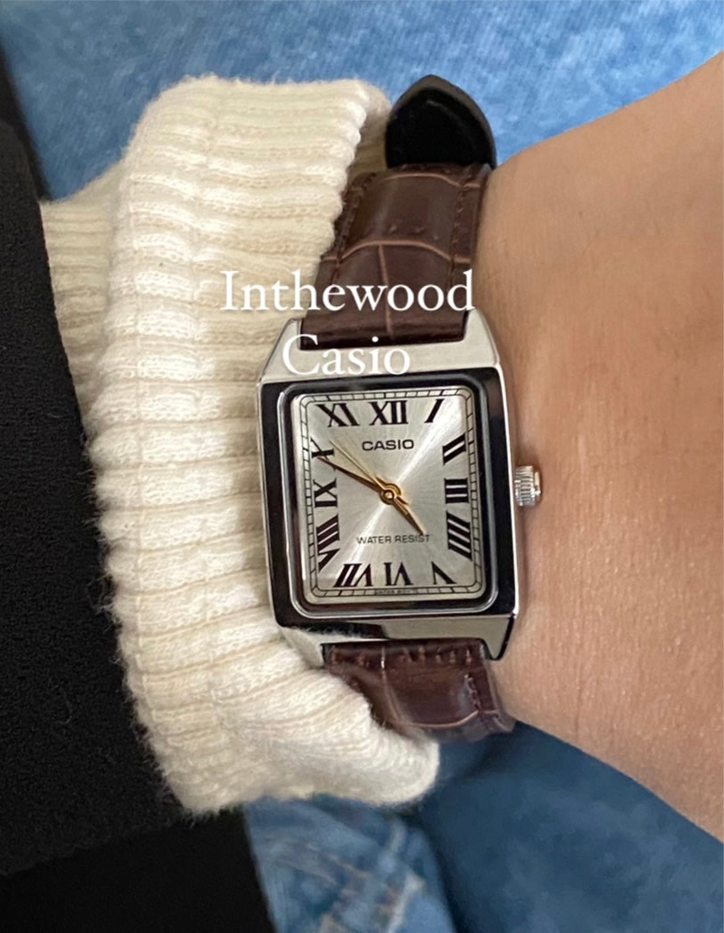 Casio Watch#5 羅馬數字錶盤 啡皮帶