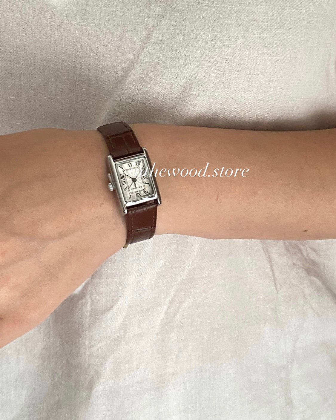 Mini Roma Square Watch-Silver
