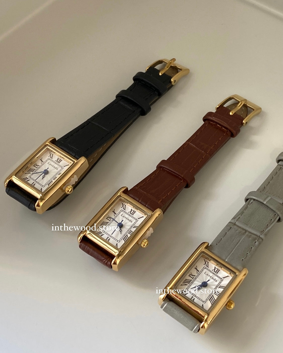 Mini Roma Square Watch-Gold