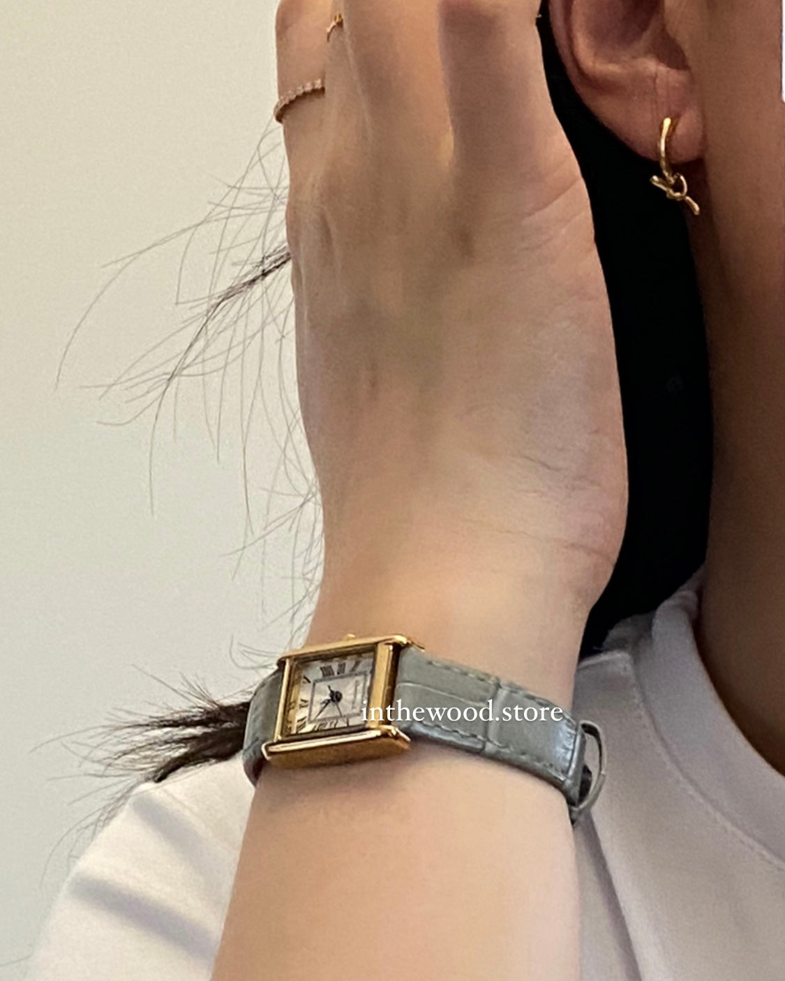 Mini Roma Square Watch-Gold