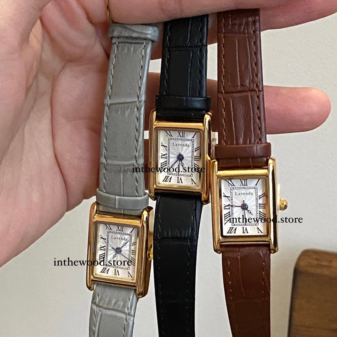 Mini Roma Square Watch-Gold
