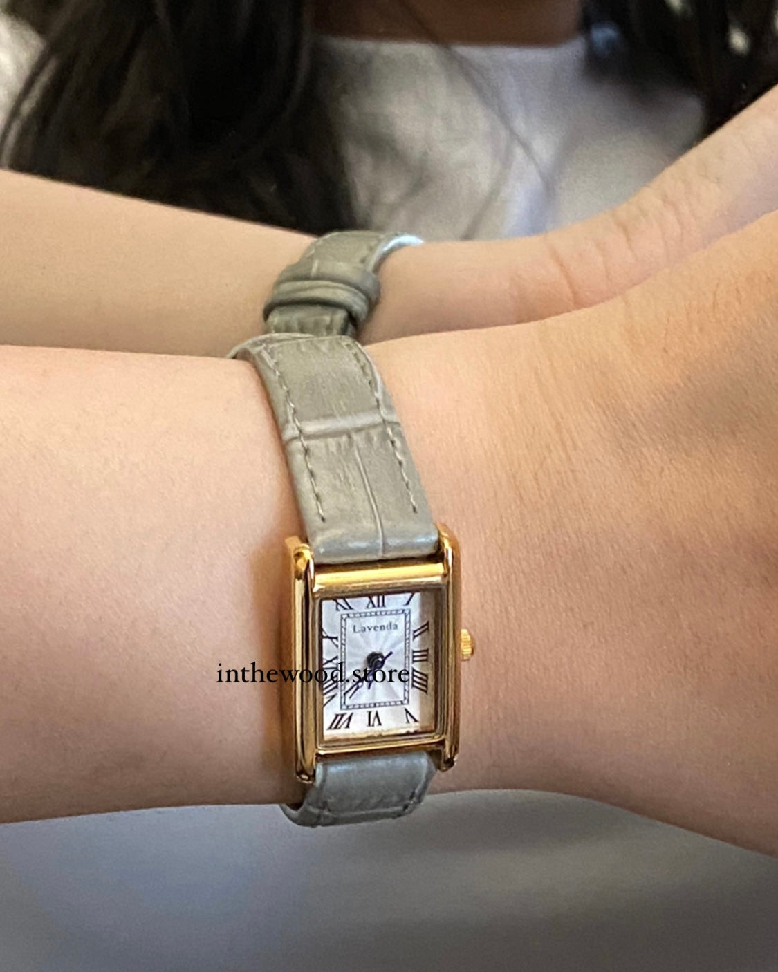 Mini Roma Square Watch-Gold