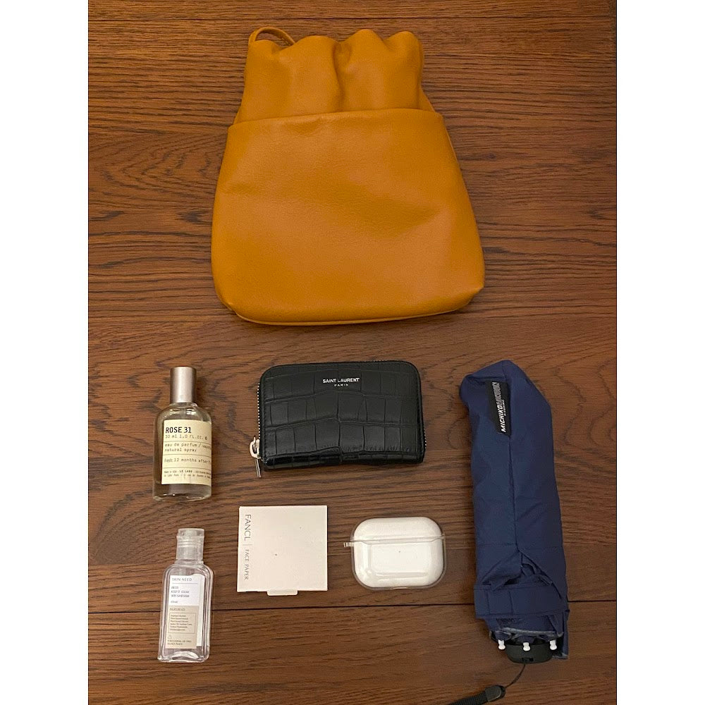 Korean handmade genuine cowhide rope bag