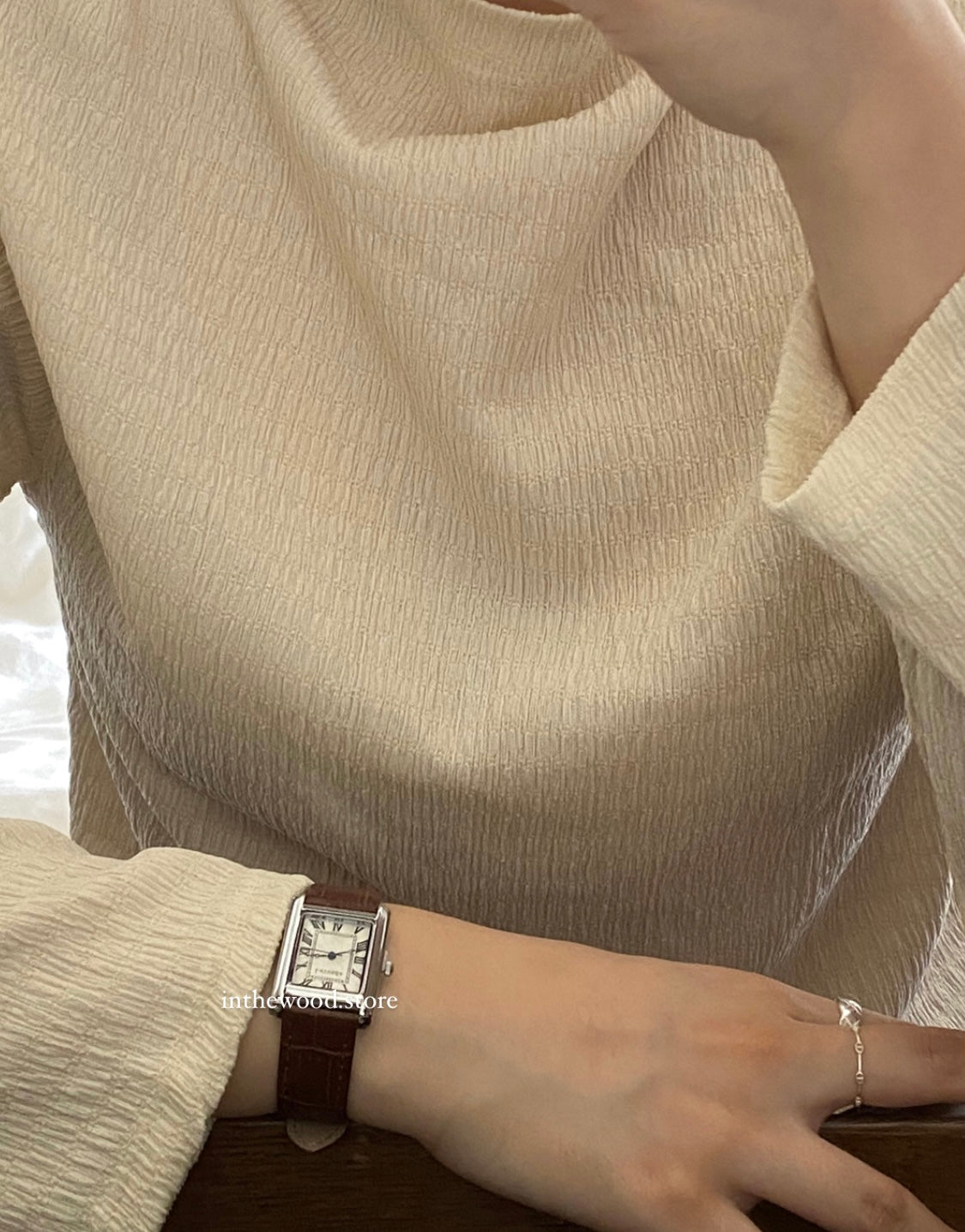 Roma Square Watch #1 – Silver Brown