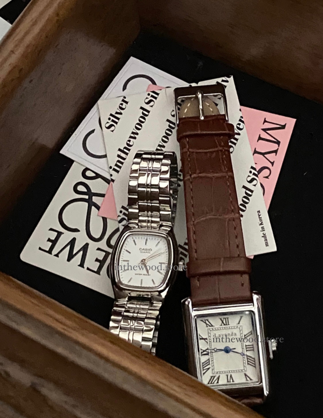 Roma Square Watch #1 – Silver Brown