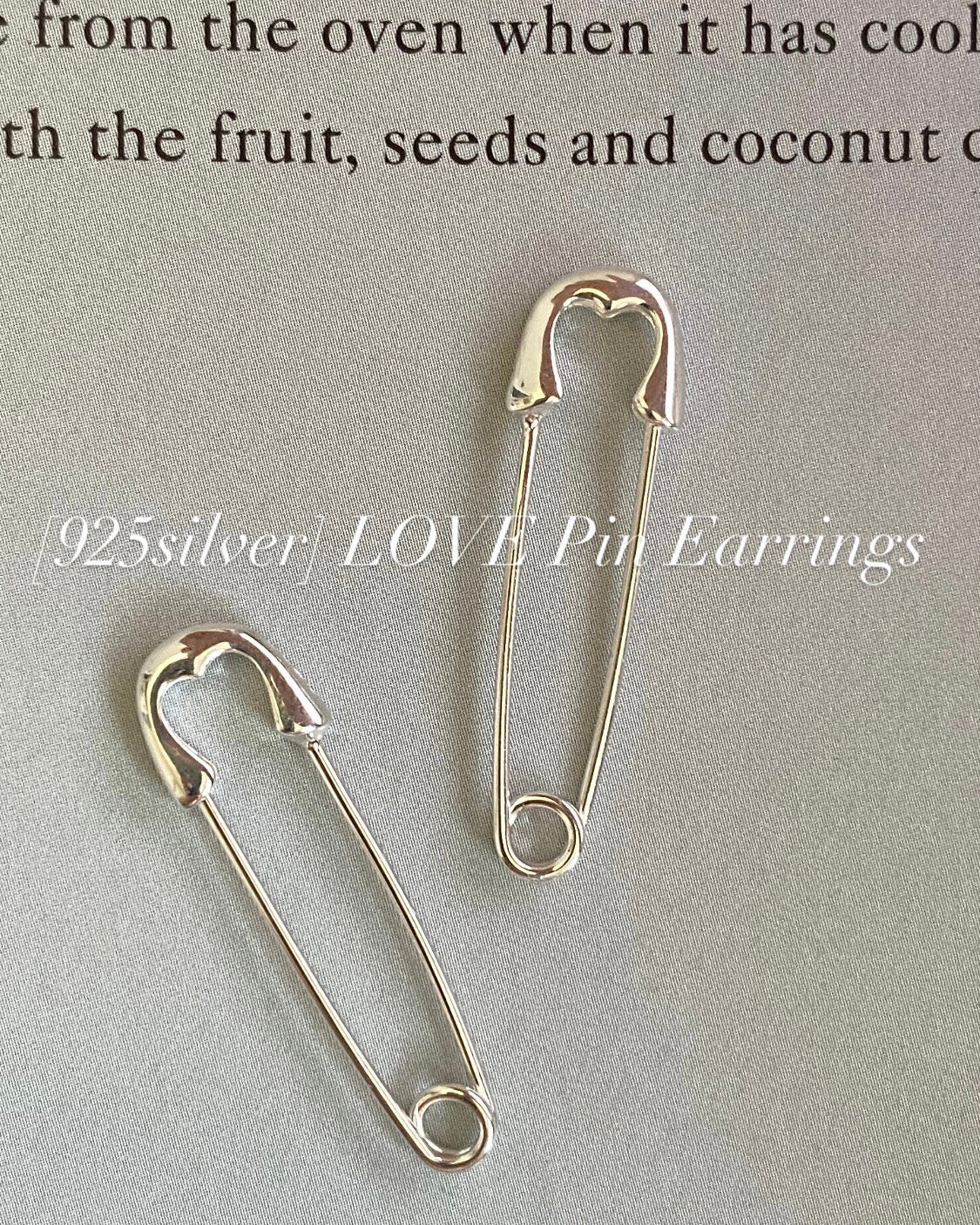 [925silver] LOVE Pin Earrings