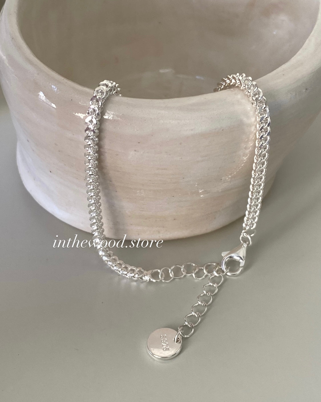 [925silver] Square chain Bracelet