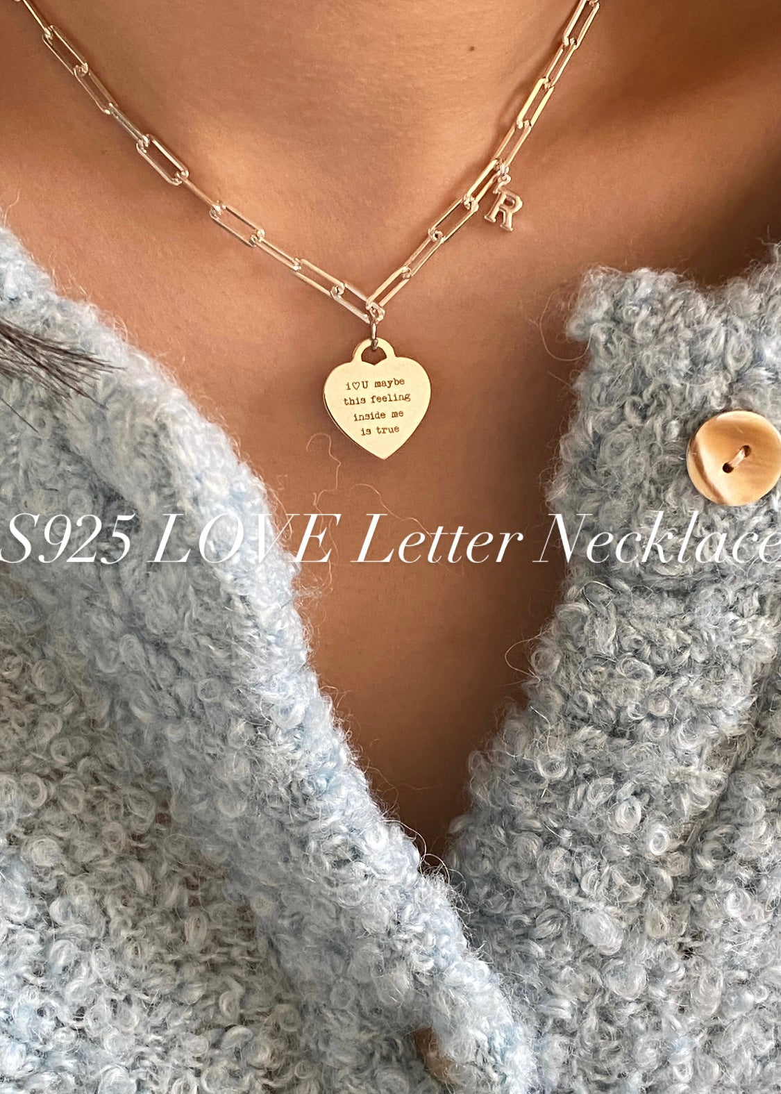 [925silver] 客制刻字  LOVE Letter Bracelet / Necklace