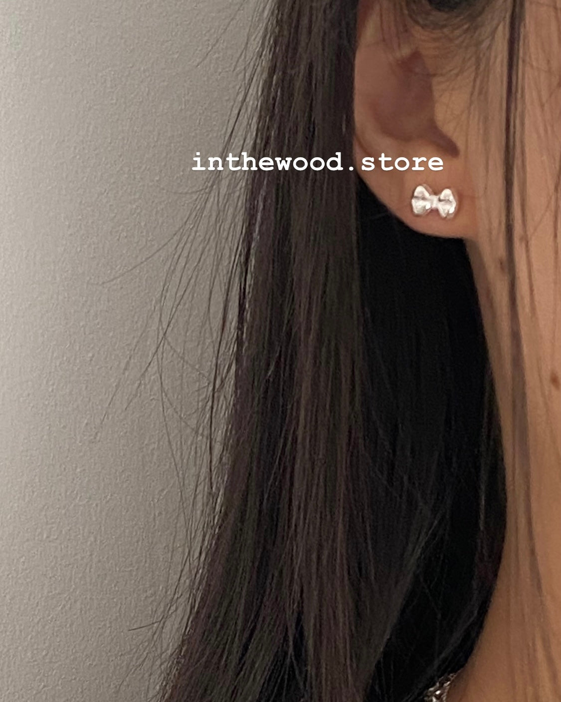 [925silver] Mini Plump Ribbon Earrings