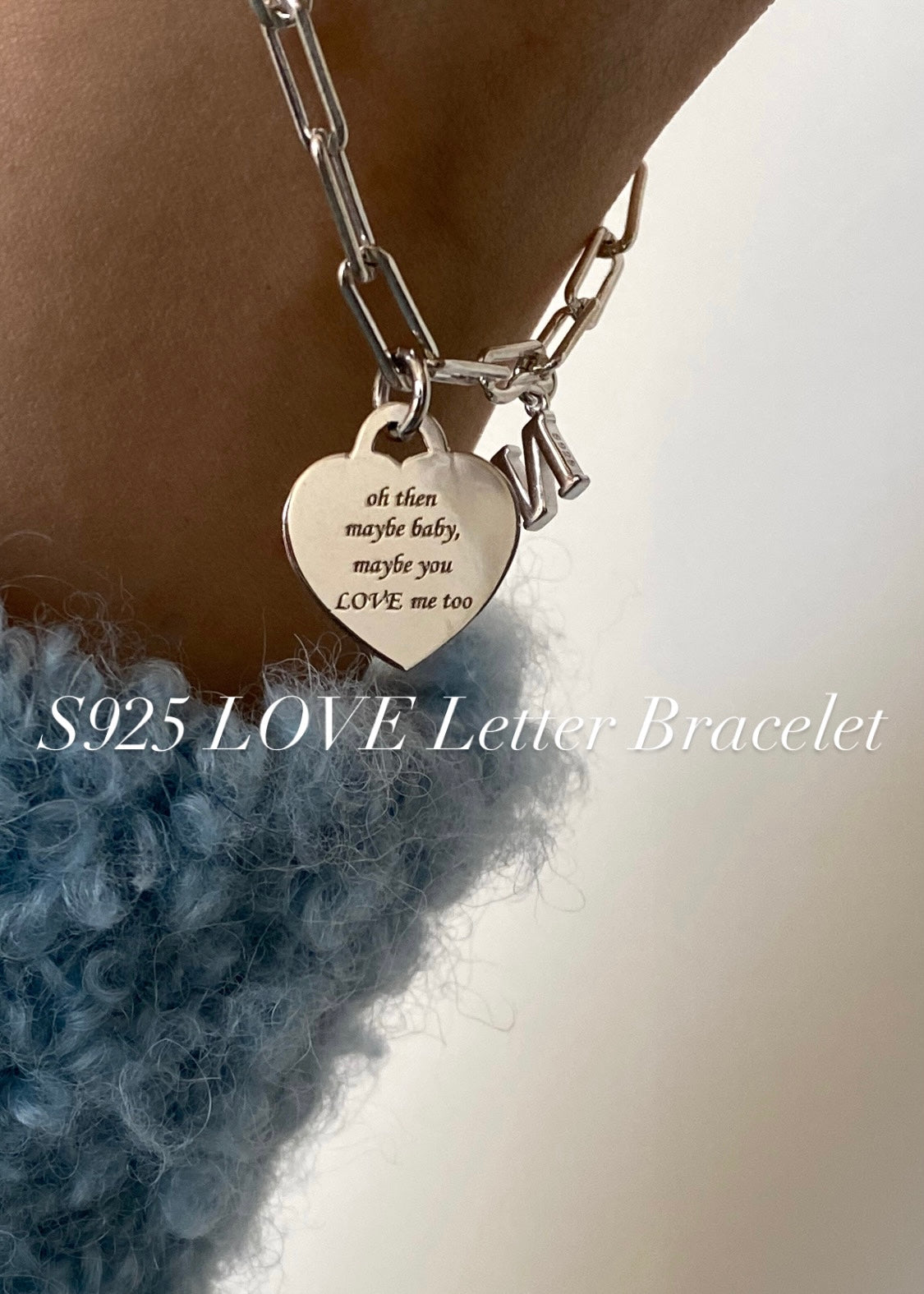 [925silver] 客制刻字  LOVE Letter Bracelet / Necklace