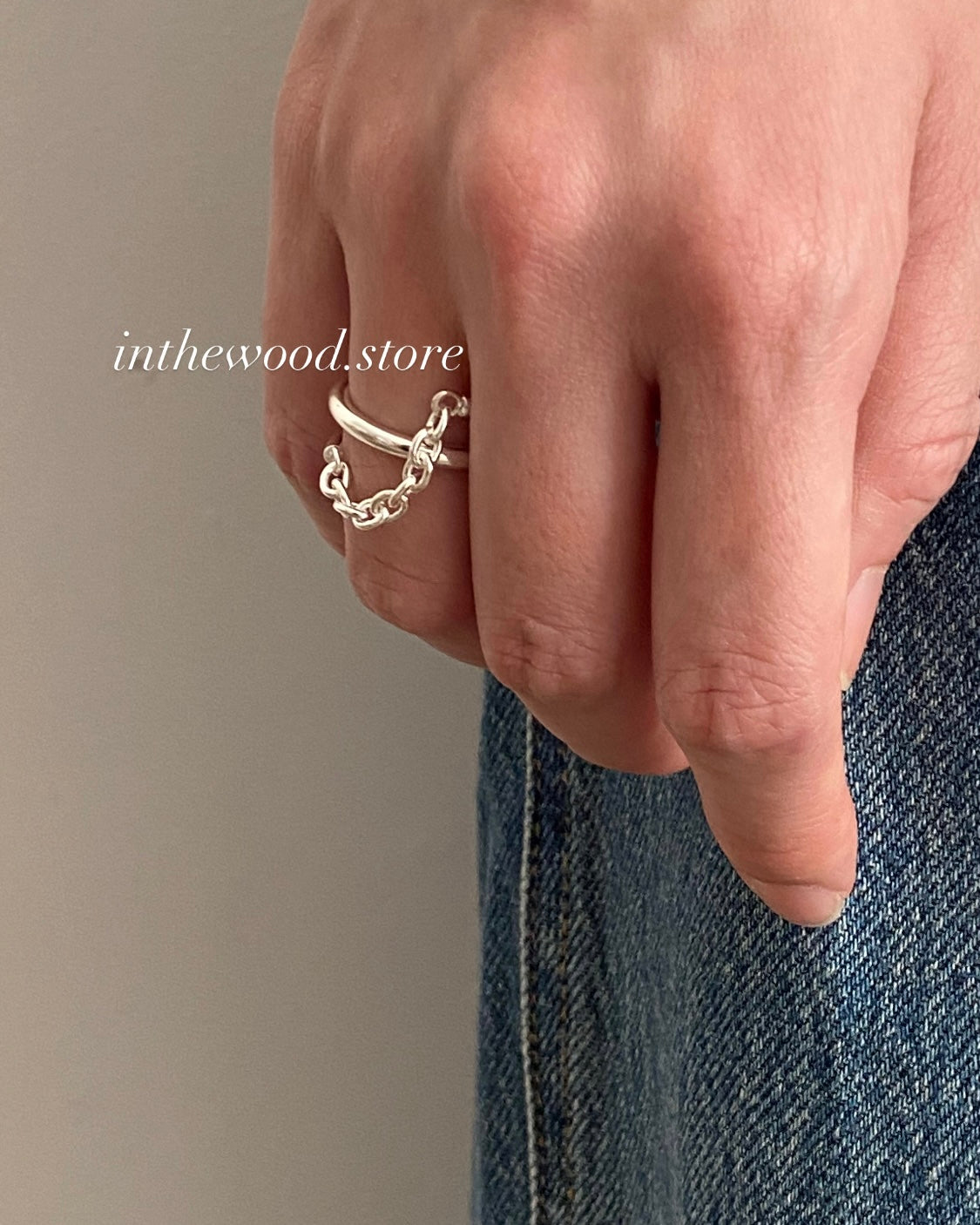 [925silver] Layer Chain Ring