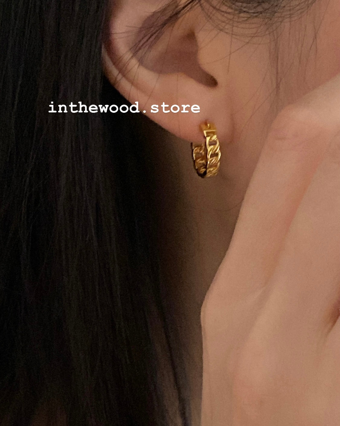 [925silver] Vintage Chain Earrings