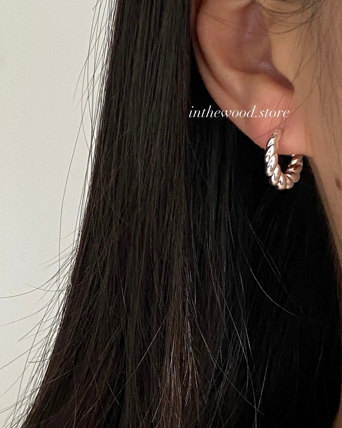 福利款🎀[925silver] Basic Twist One Touch Earrings