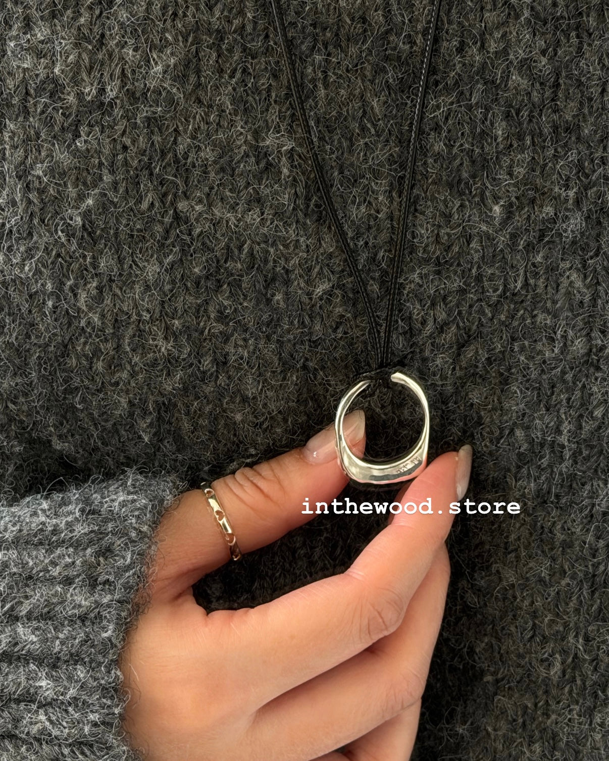 [Handmade 925silver] Mini Heart Hole Ring