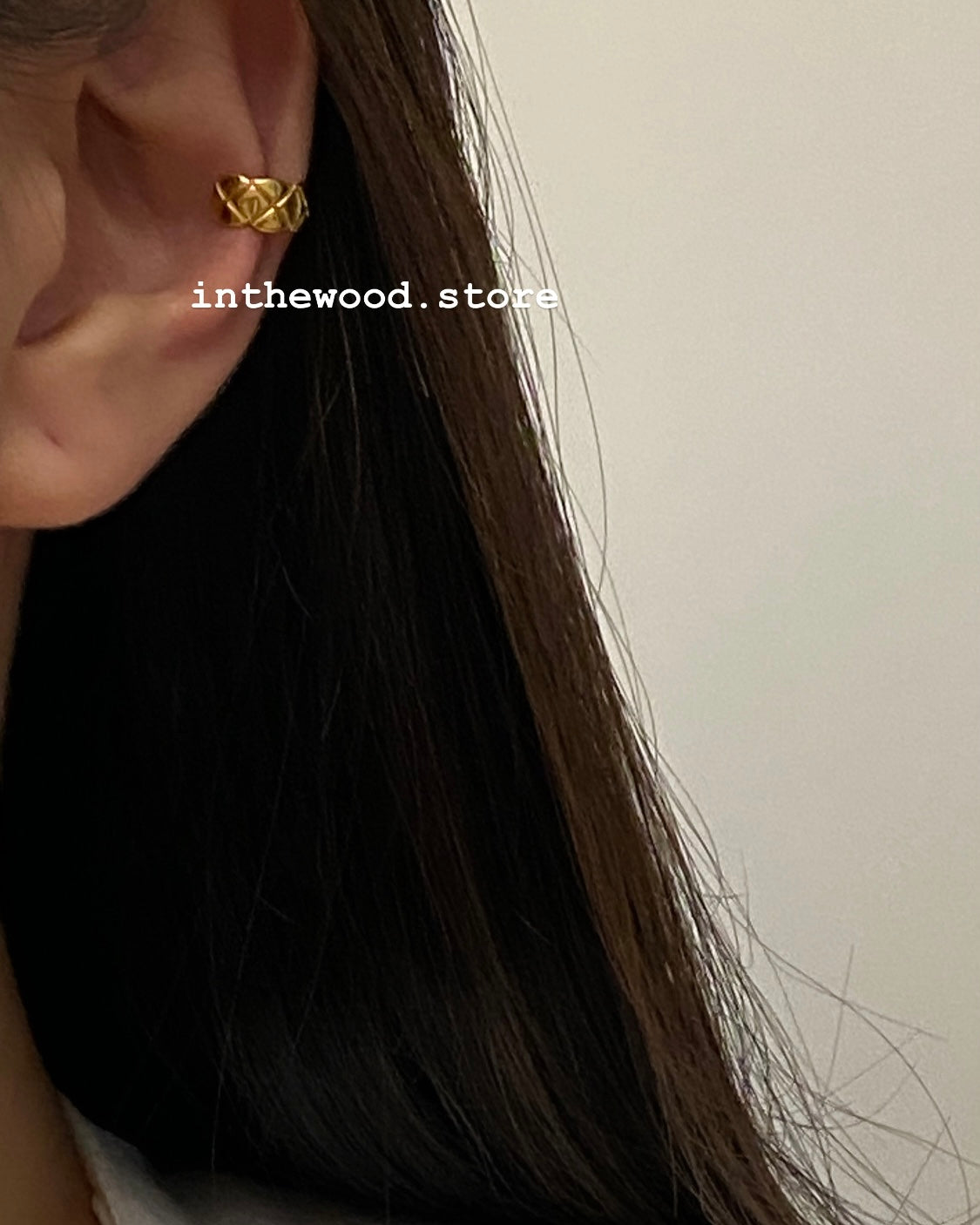 [925silver] Mini Lozenge Ear Cuff
