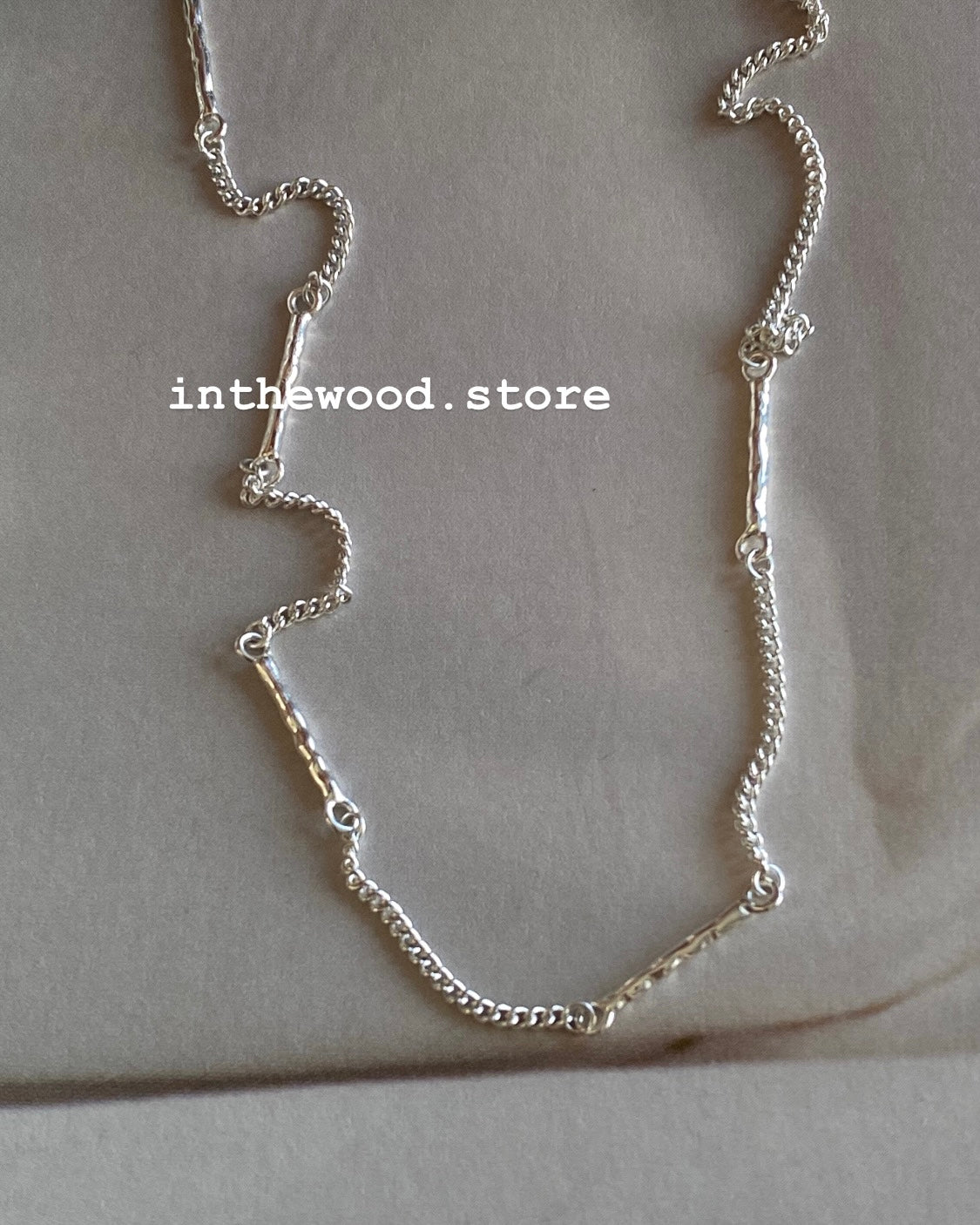 [925silver] Mix Line Necklace