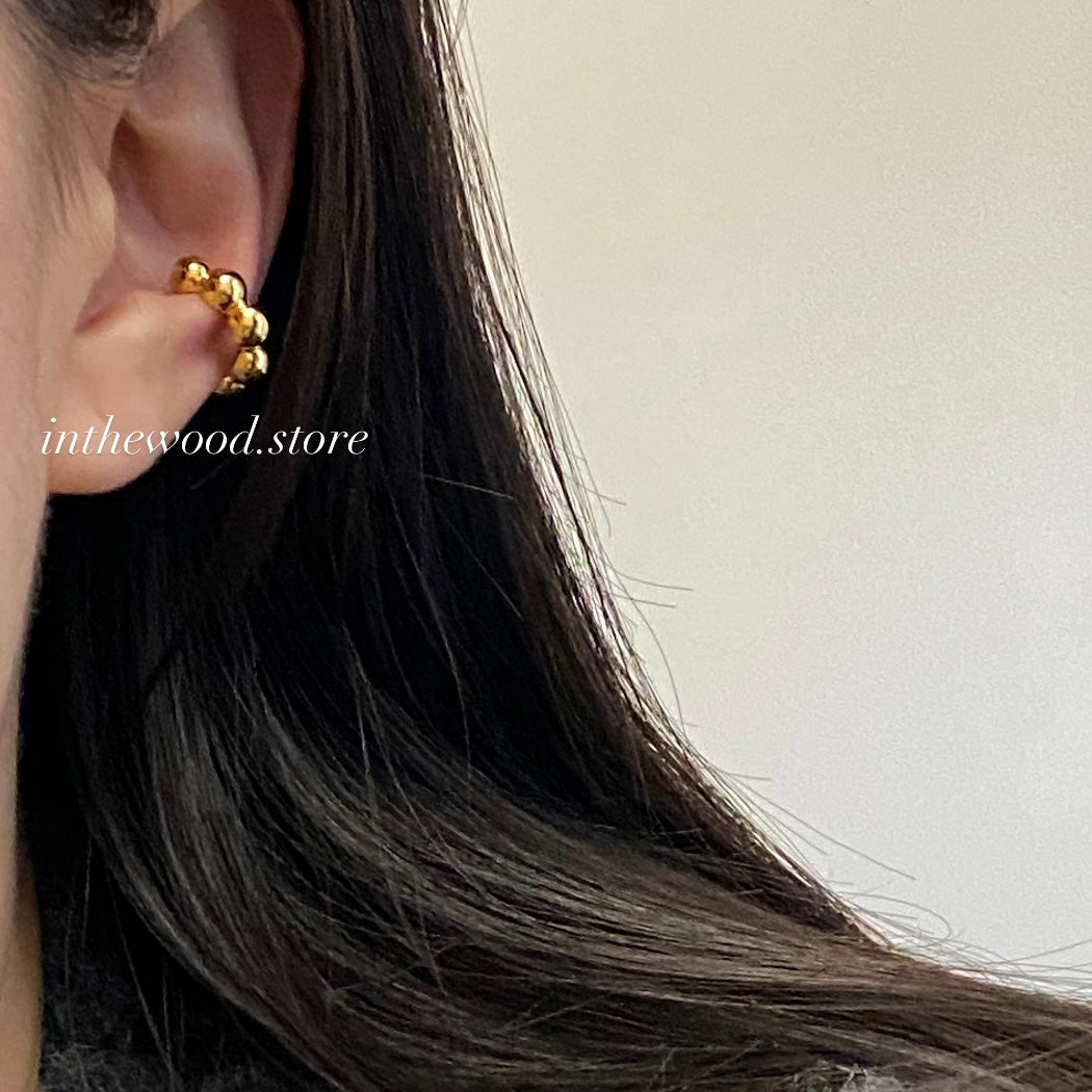 [925silver] Bubble Ear Cuff