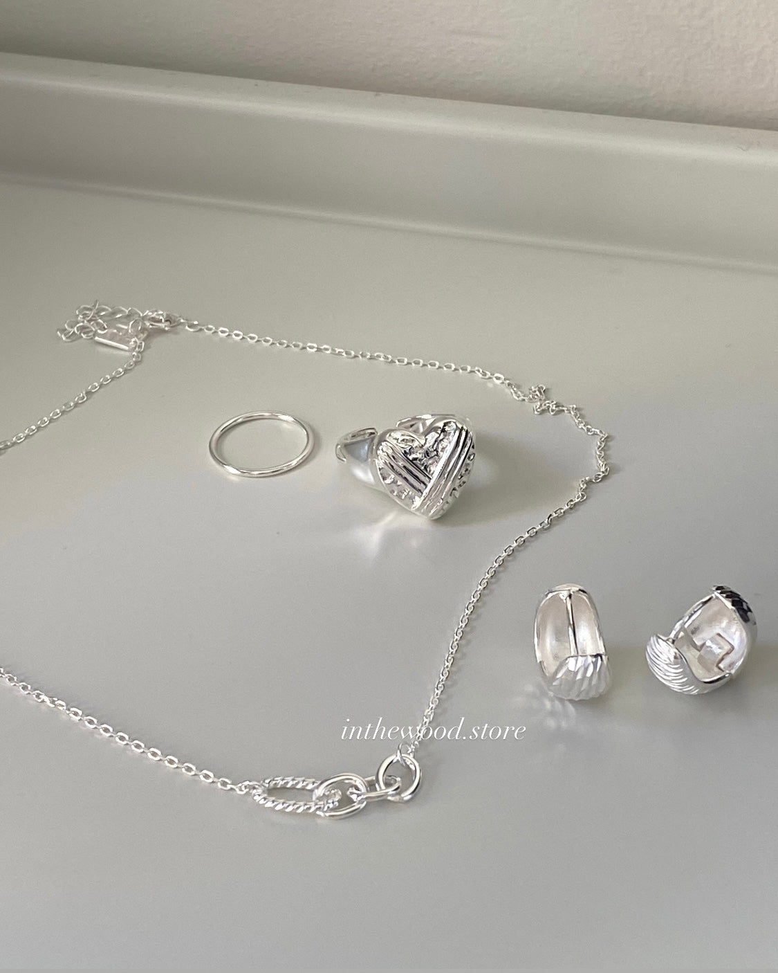 [925silver] Mix Chain Necklace
