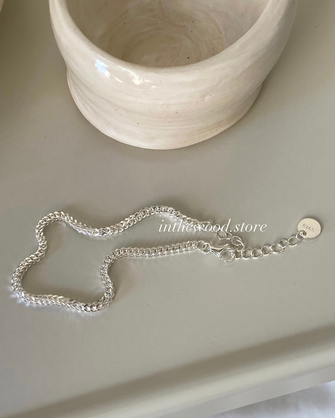 [925silver] Square chain Bracelet