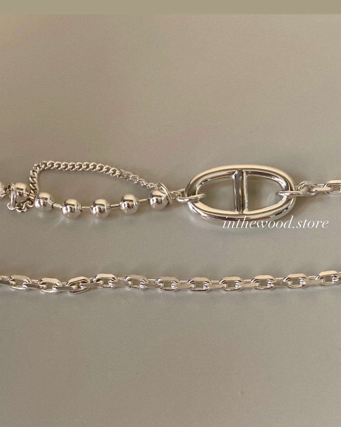 [925silver] Mix Toggle Necklace