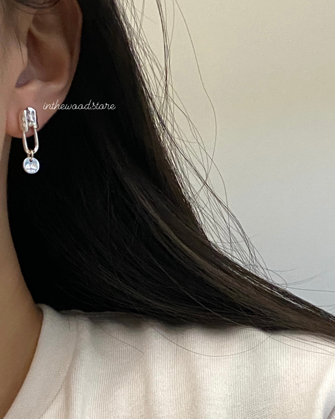 [925silver] Moving Pin Earrings
