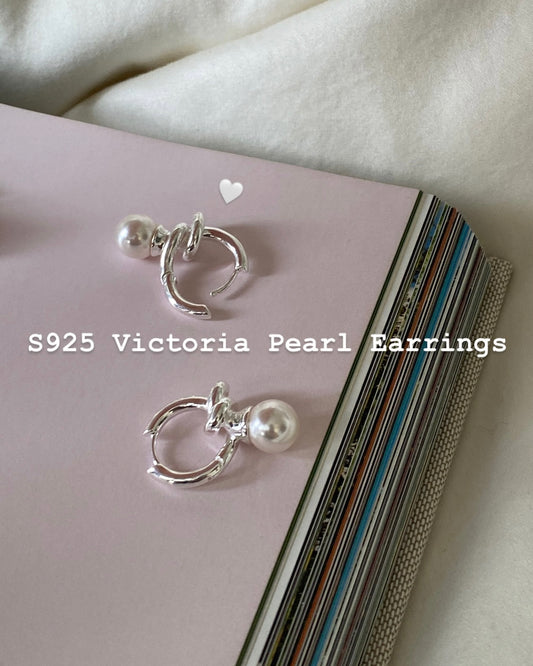 [925silver] Victoria Pearl Earrings