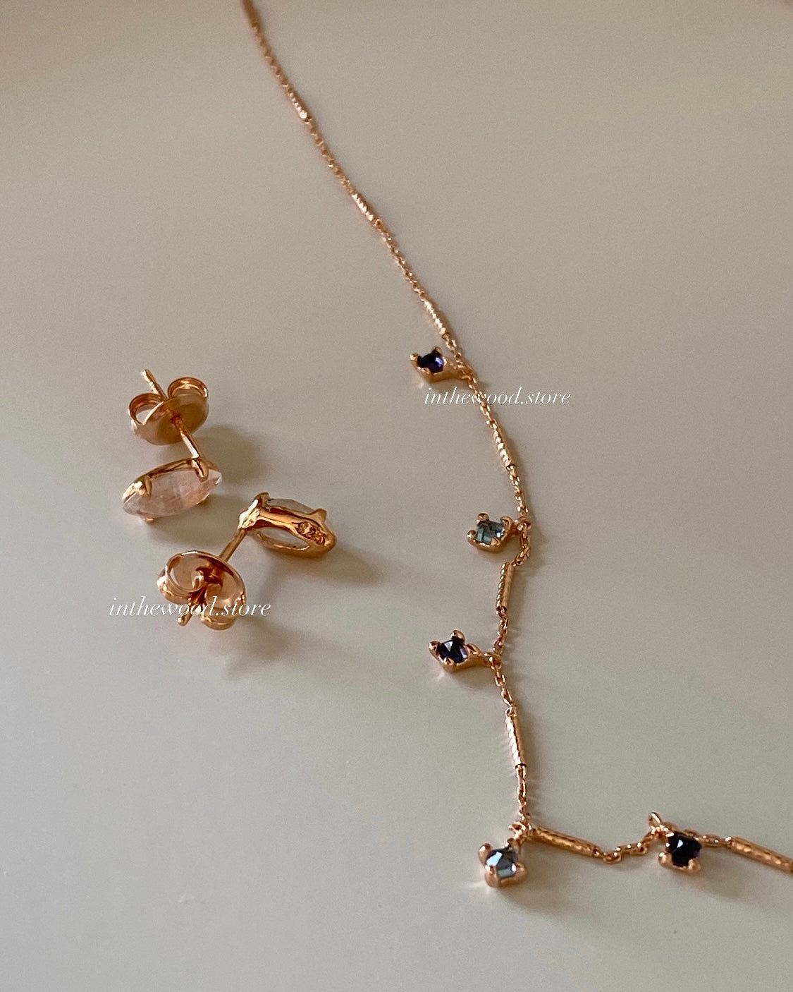 [925silver+Gemstone] Moonstone Earrings