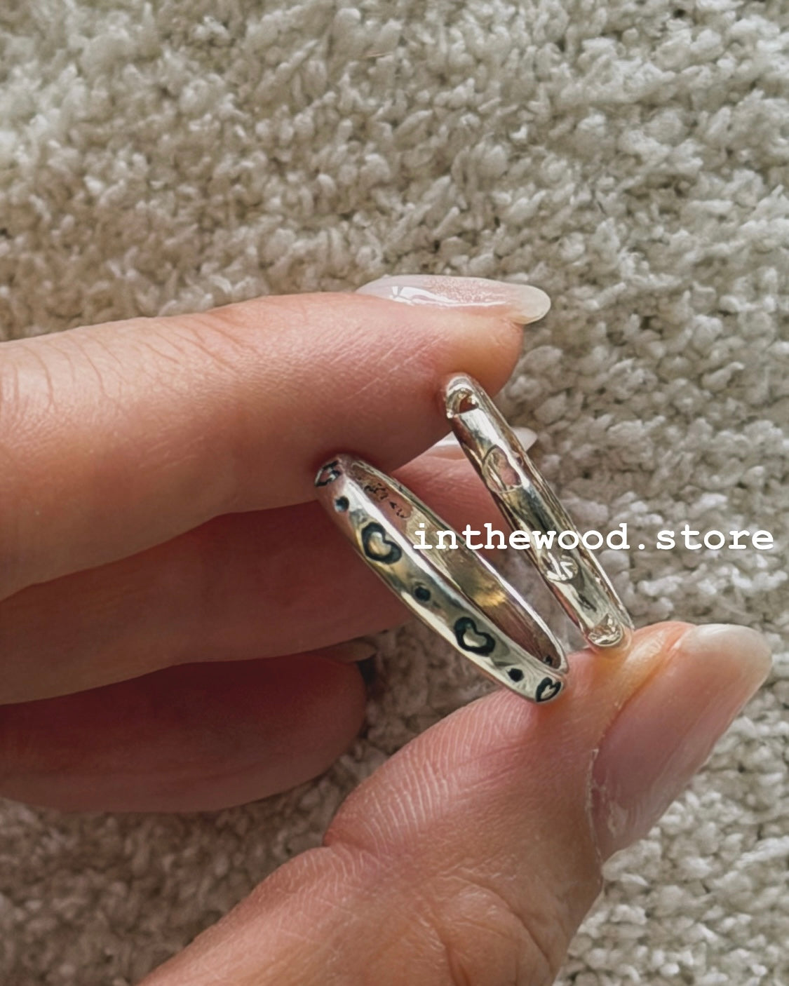 [Handmade 925silver] Mini Heart Hole Ring