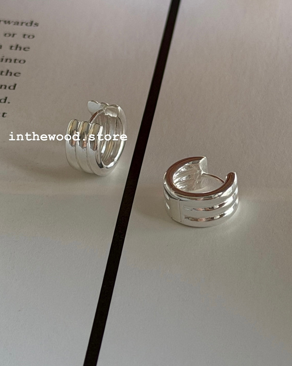 [925silver] Mini Layer One Touch Earrings