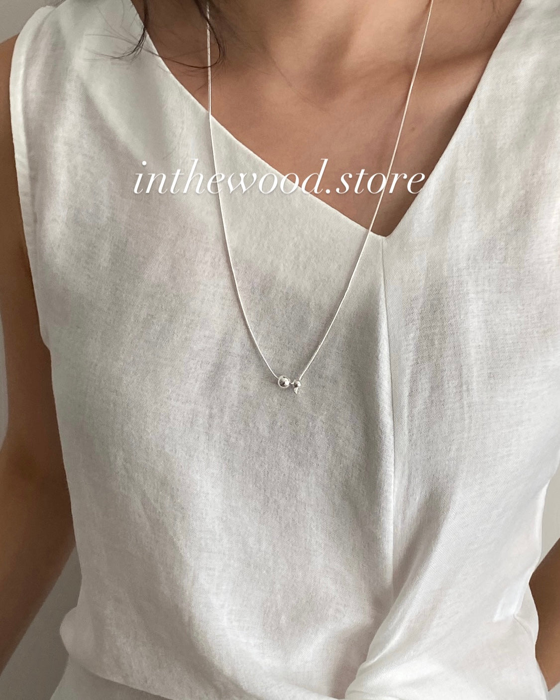 [925silver] Long Dot Necklace