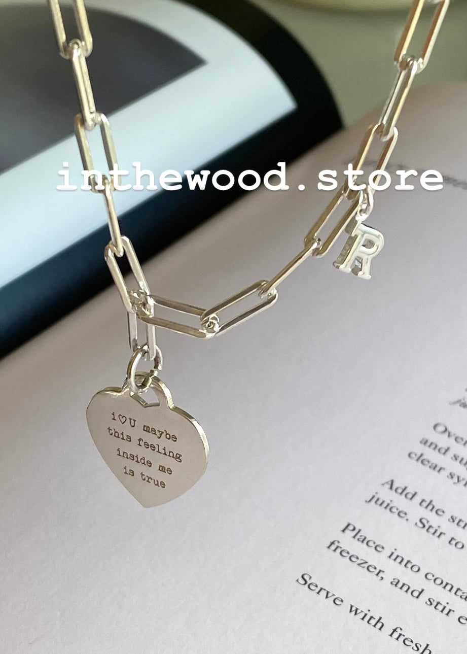 [925silver] 客制刻字  LOVE Letter Bracelet / Necklace