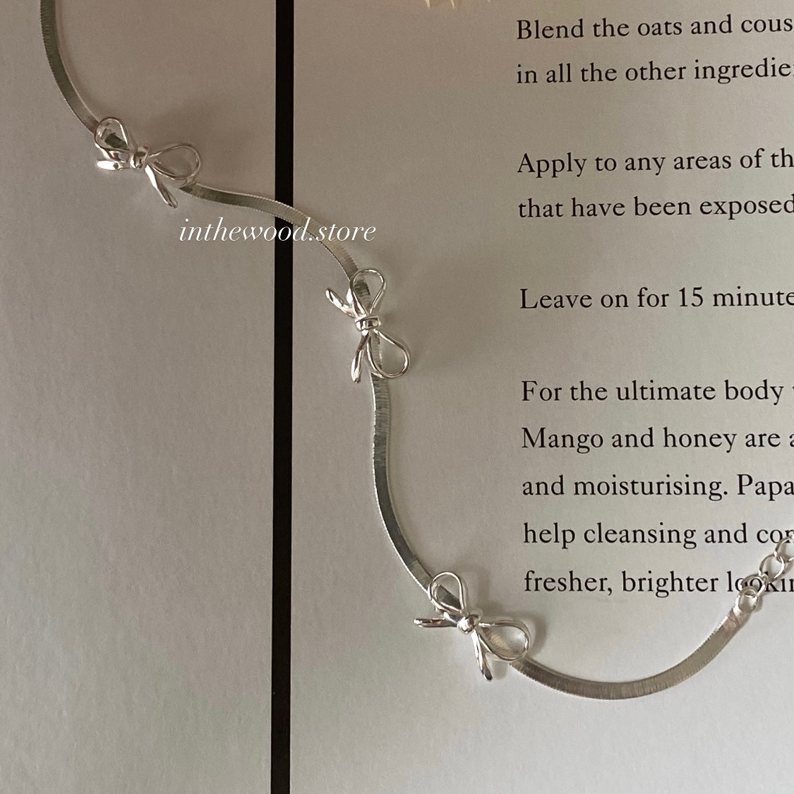 [925silver] Silky Ribbon Necklace/ Bracelet