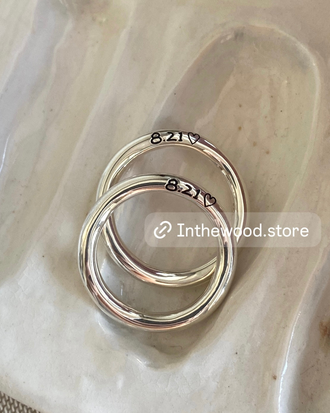 [925silver] Customized lettering ✨Wave Letter Ring