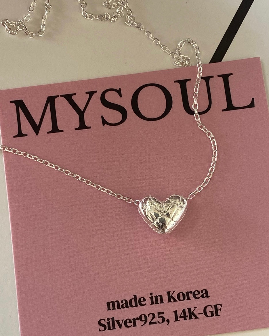 [925silver] Lozenges Heart Necklace