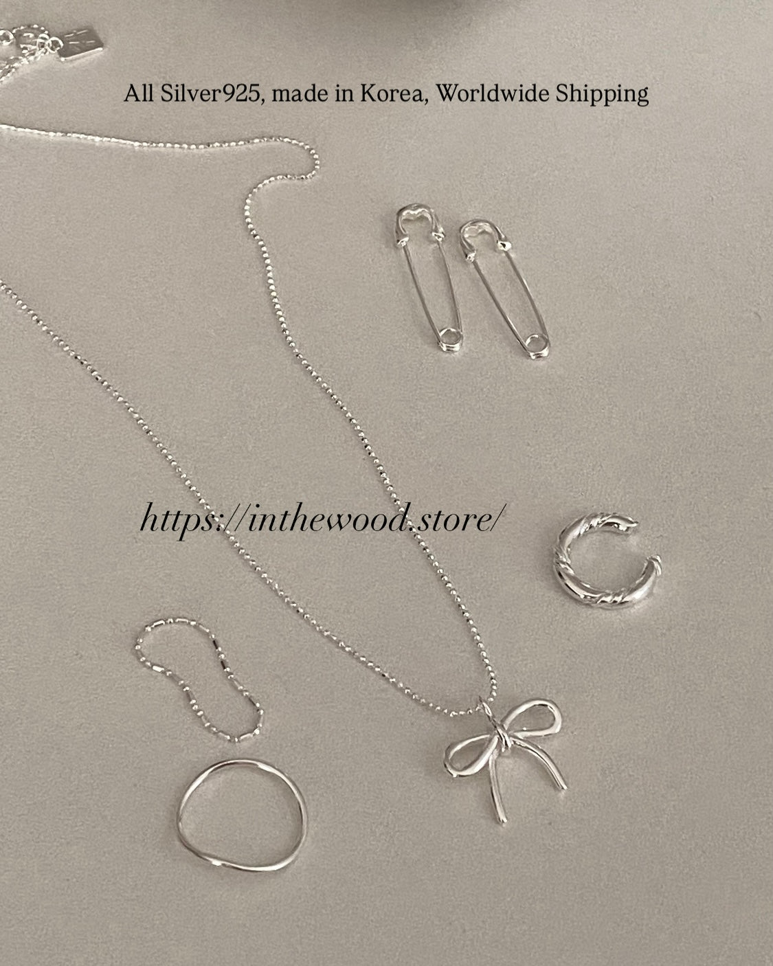 [925silver] LOVE Pin Earrings