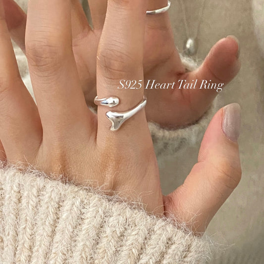 [925silver] Heart Tail Ring
