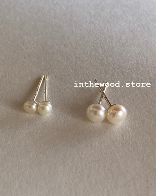 [925silver] Mini Pearl Earrings