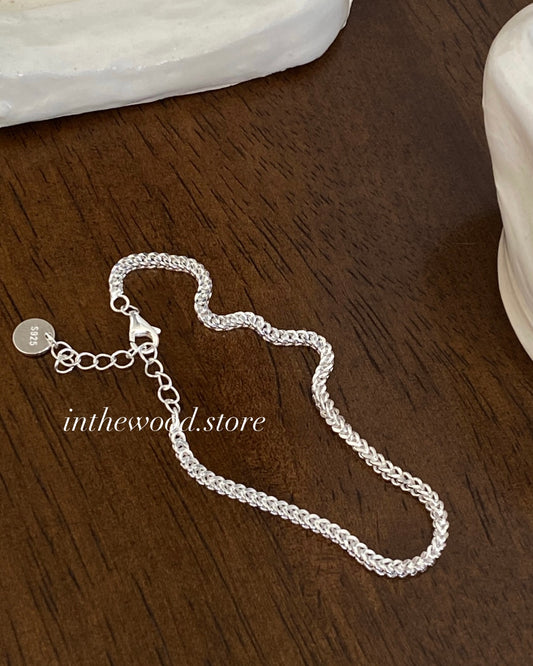 [925silver] Square chain Bracelet