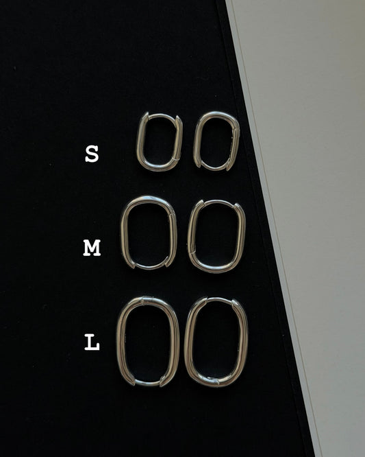 [925silver] Daily Plump One Touch Earrings-S/M/L