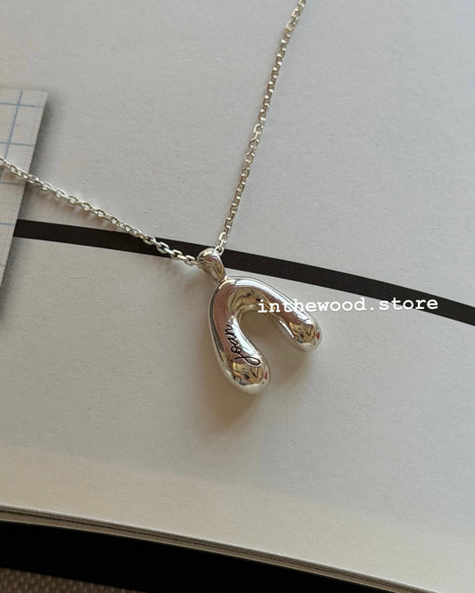 [925silver] 客制刻字 Wishbone Necklace