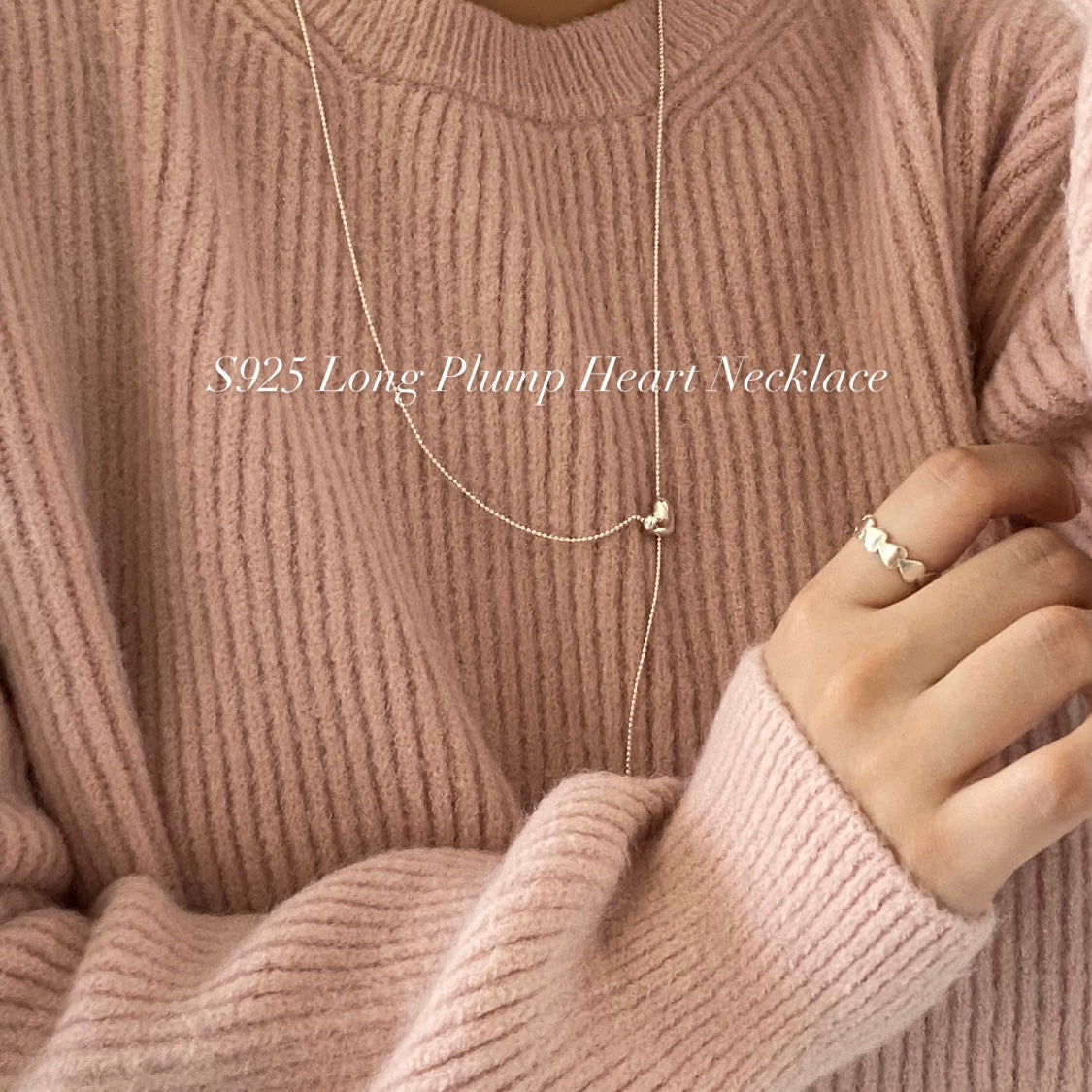 [925silver] Flat Heart Ring