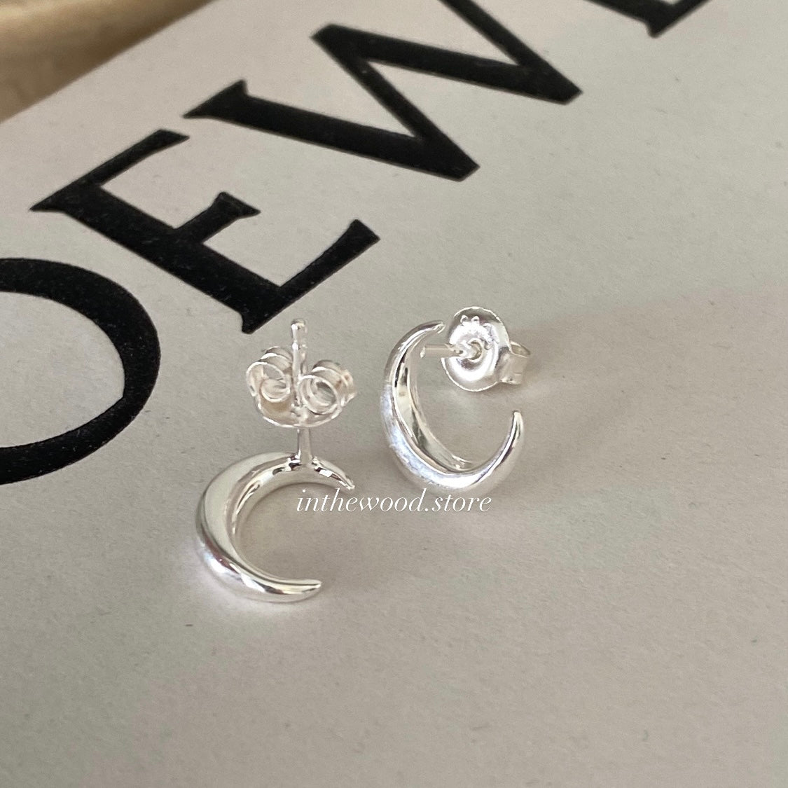 [925silver] Moon Earrings