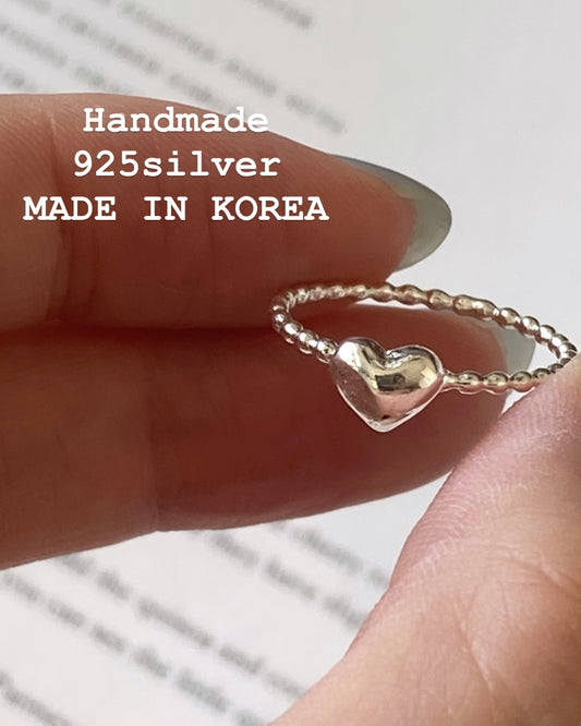 [Handmade 925silver] Plump Heart Ring