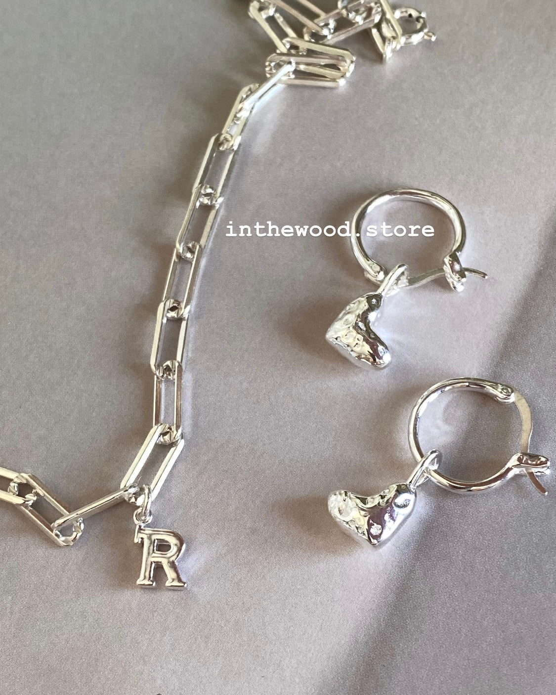 [925silver] Twinkle Heart Earrings