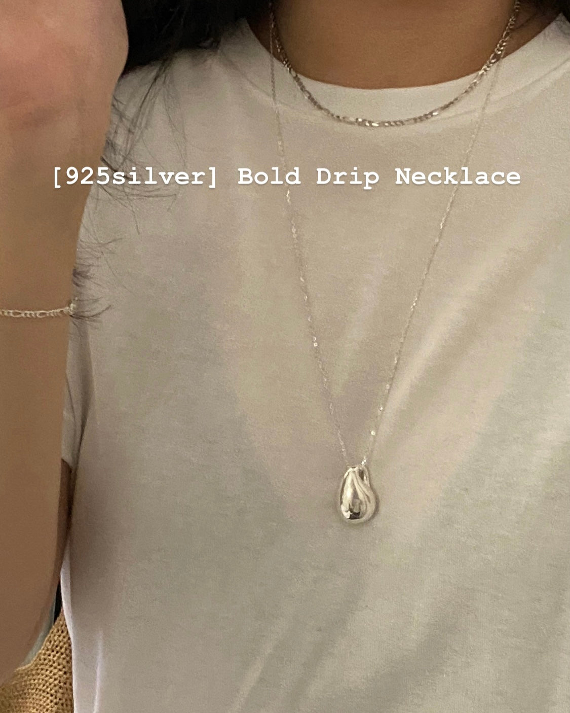[925silver] Bold Drip Necklace