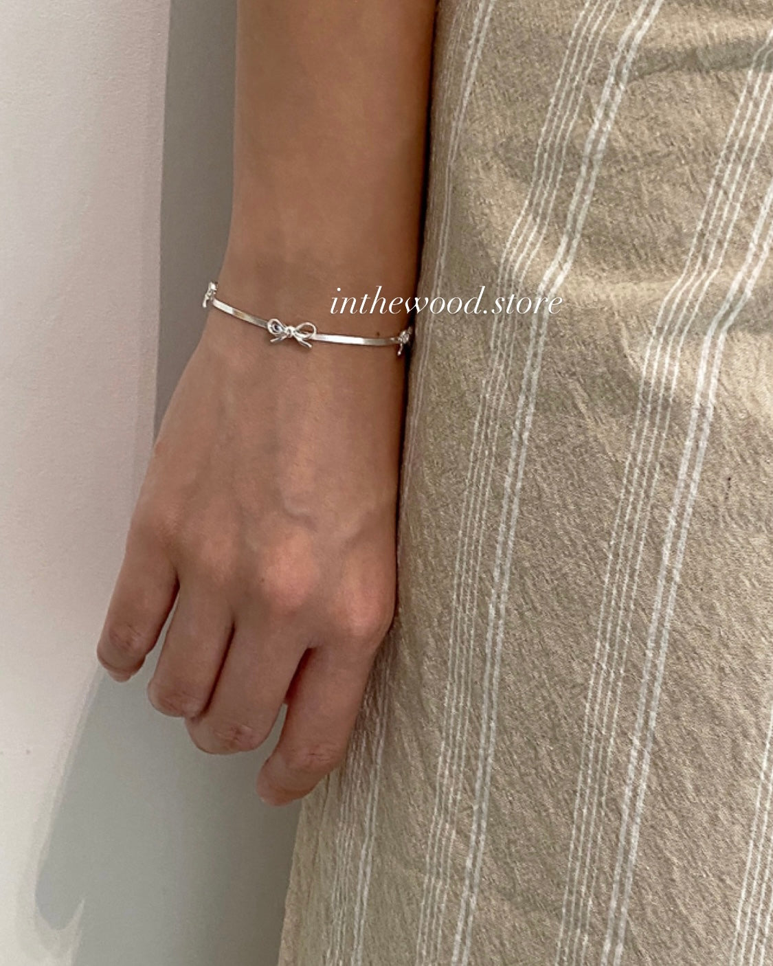 [925silver] Silky Ribbon Necklace/ Bracelet