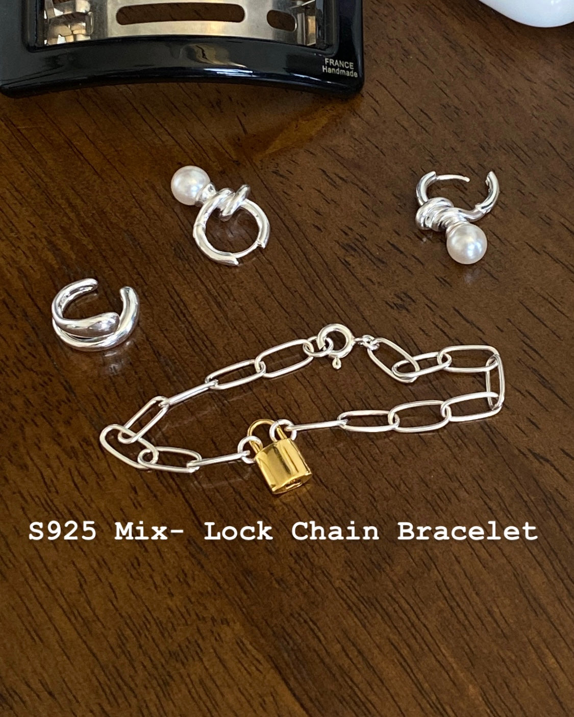 [925silver] Mix-Lock Chain Bracelet